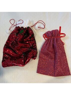 JMLE LLC & No Brand Christmas Holiday Reusable Drawstring Gift Bags/Santa Sacks